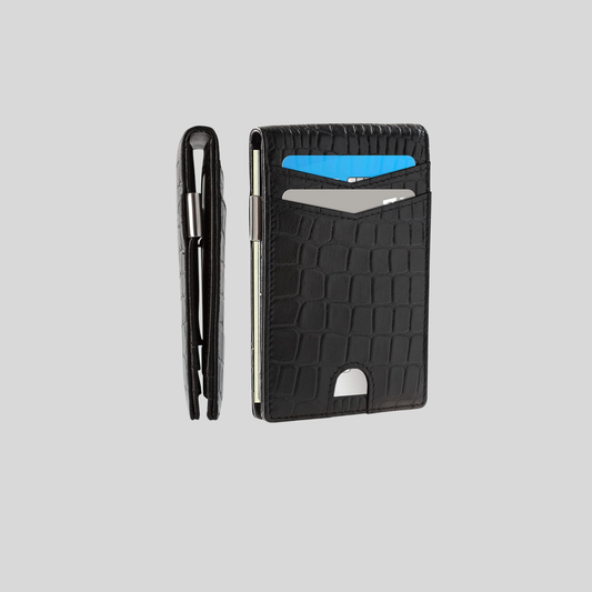 Genuine Leather Clip Wallet –Slim & Minimalist