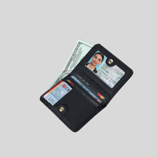 Genuine Leather Women's  Bifold  Wallet –Slim & Minimalist