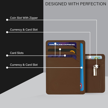 Genuine Leather Credit Cardholder –Minimalist Card Wallet