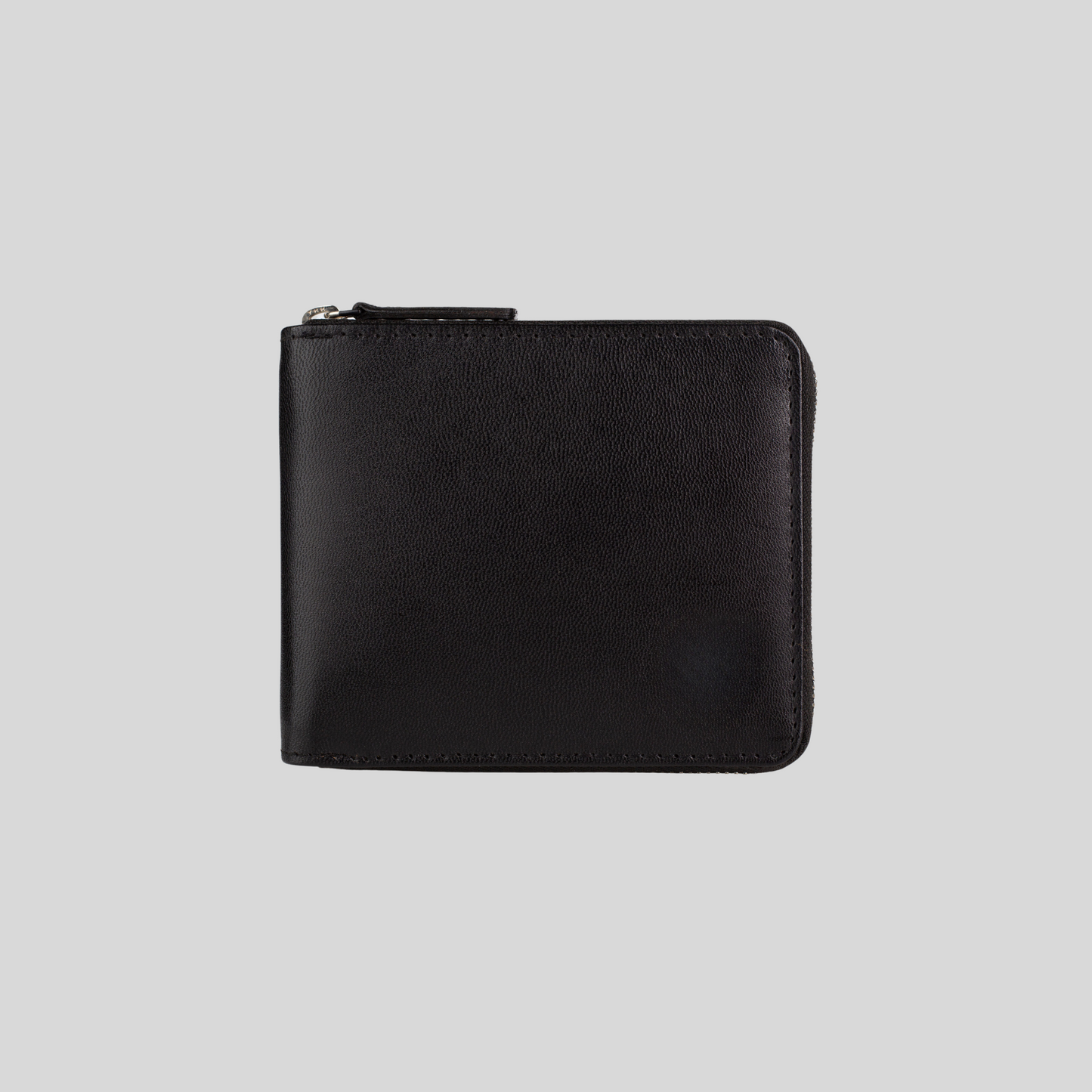 Genuine Leather Zip Around Bifold Wallet