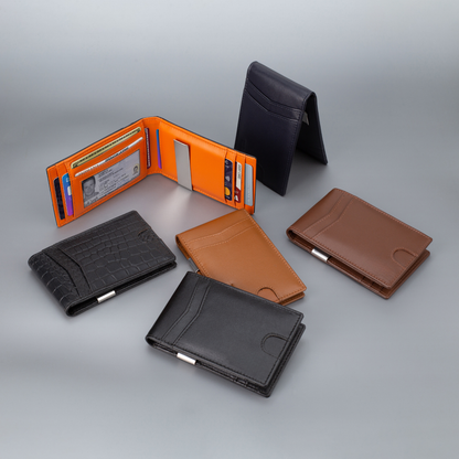 Genuine Leather Clip Wallet –Slim & Minimalist