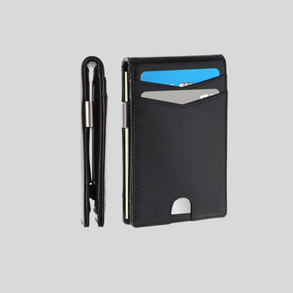 Genuine Leather Clip Wallet –Slim & Minimalist