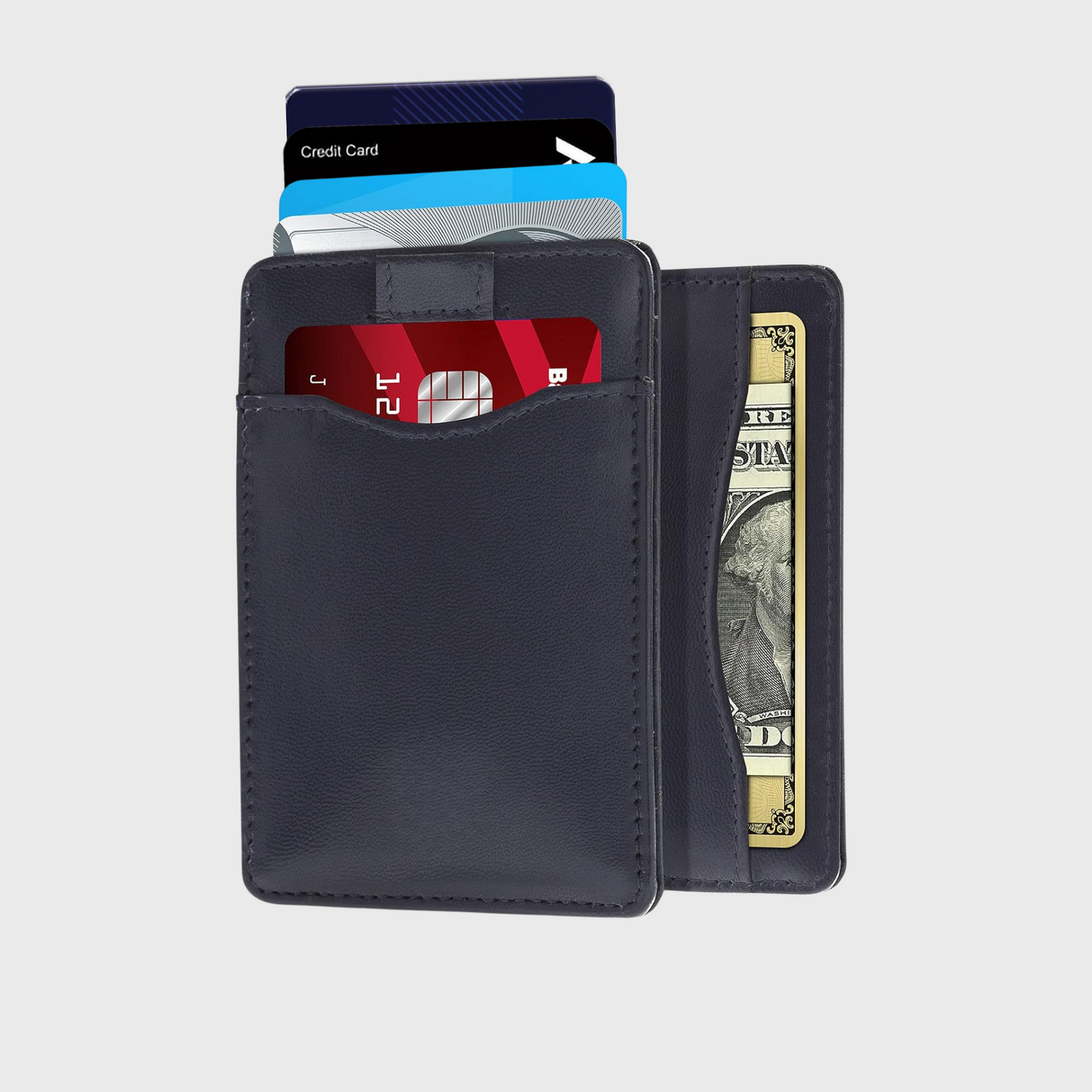 Genuine Leather Minimalist Card Holder -Slim & Stylish