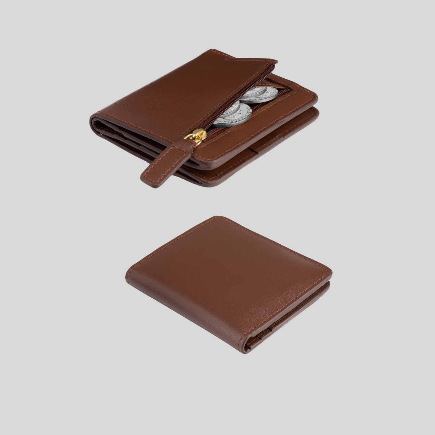 Genuine Leather Women's  Bifold  Wallet –Slim & Minimalist