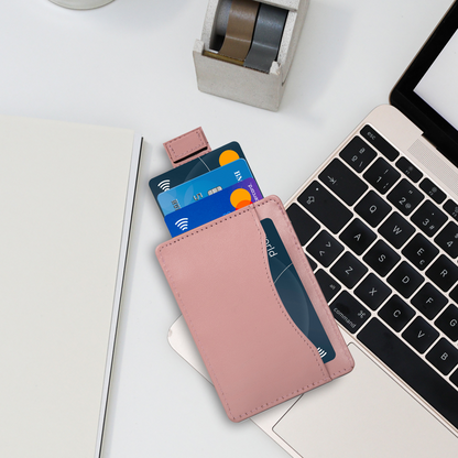 Genuine Leather Minimalist Card Holder -Slim & Stylish