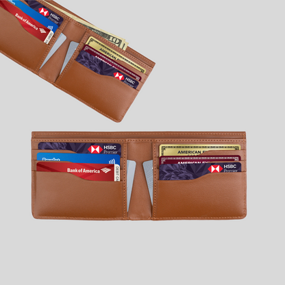 Genuine Leather Bifold  Wallet –Slim & Minimalist