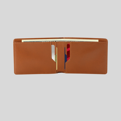 Genuine Leather Slim Minimalist Bifold Wallet