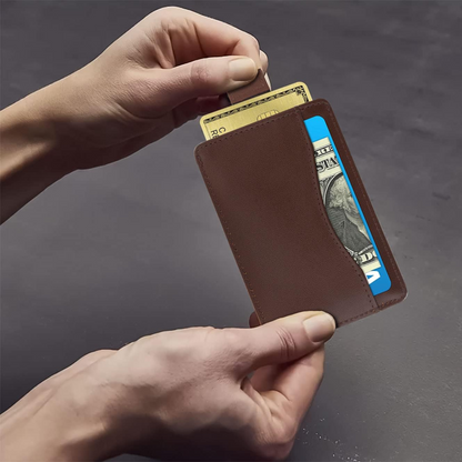 Genuine Leather Minimalist Card Holder -Slim & Stylish
