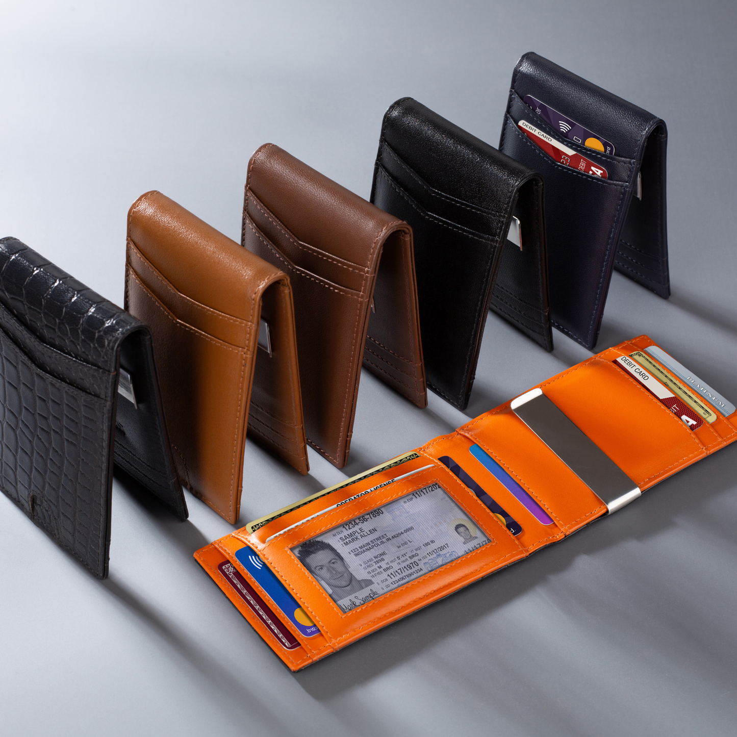Genuine Leather Clip Wallet –Slim & Minimalist