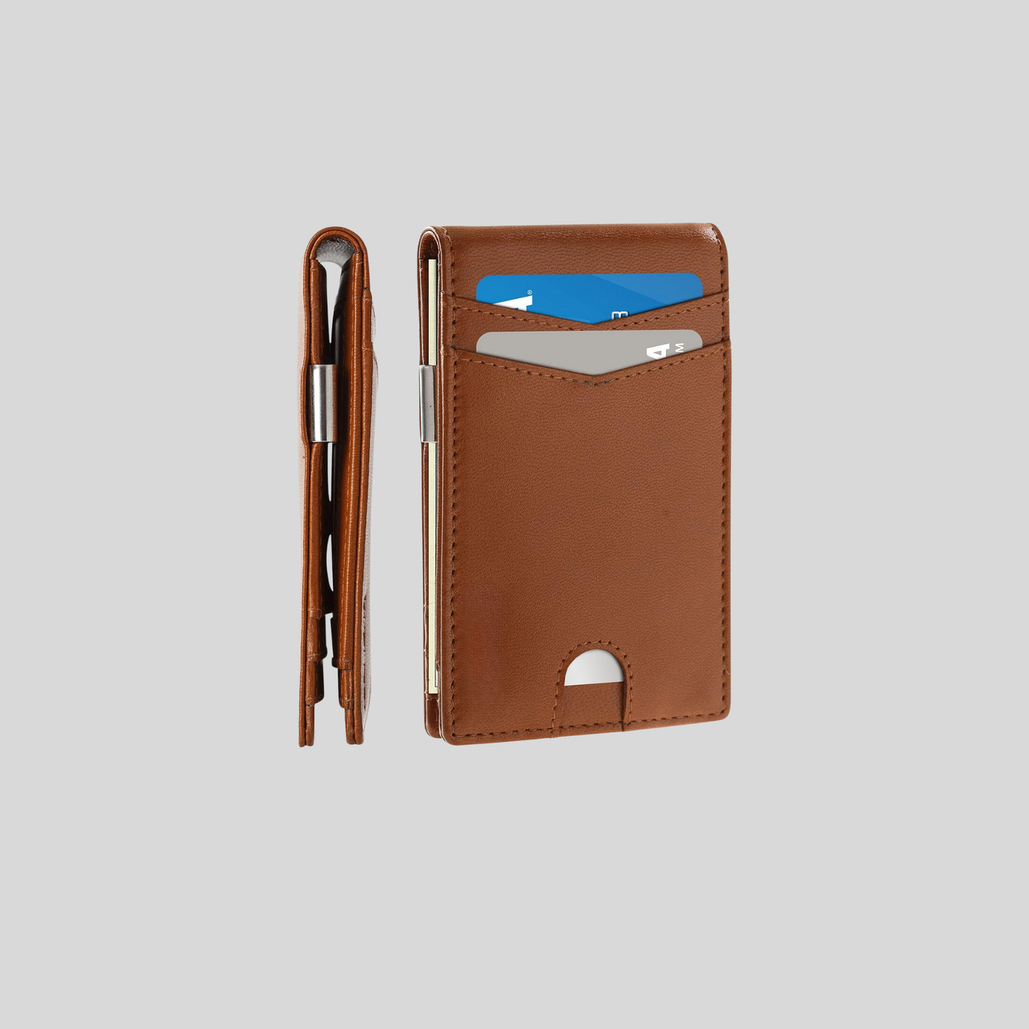 Genuine Leather Clip Wallet –Slim & Minimalist