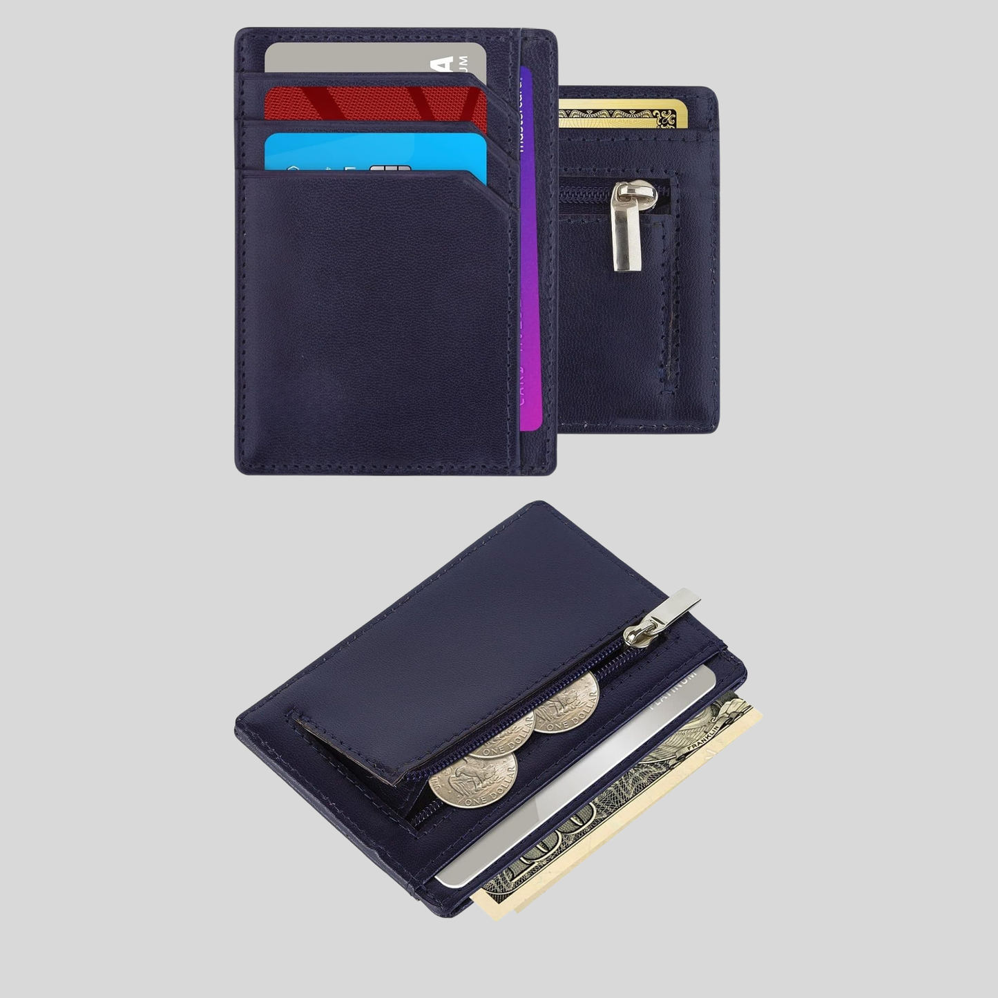 Genuine Leather Credit Cardholder –Minimalist Card Wallet