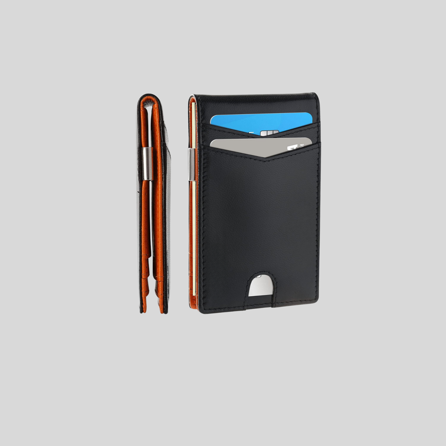 Genuine Leather Clip Wallet –Slim & Minimalist