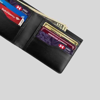 Genuine Leather Bifold  Wallet –Slim & Minimalist
