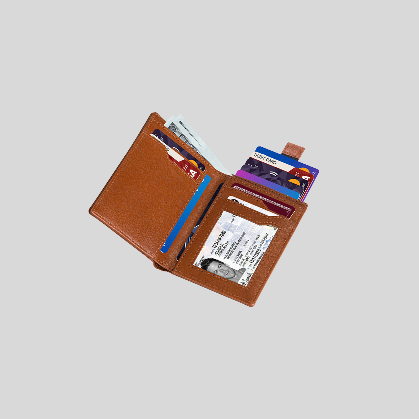 Genuine Leather Bifold Wallet –Slim & Minimalist