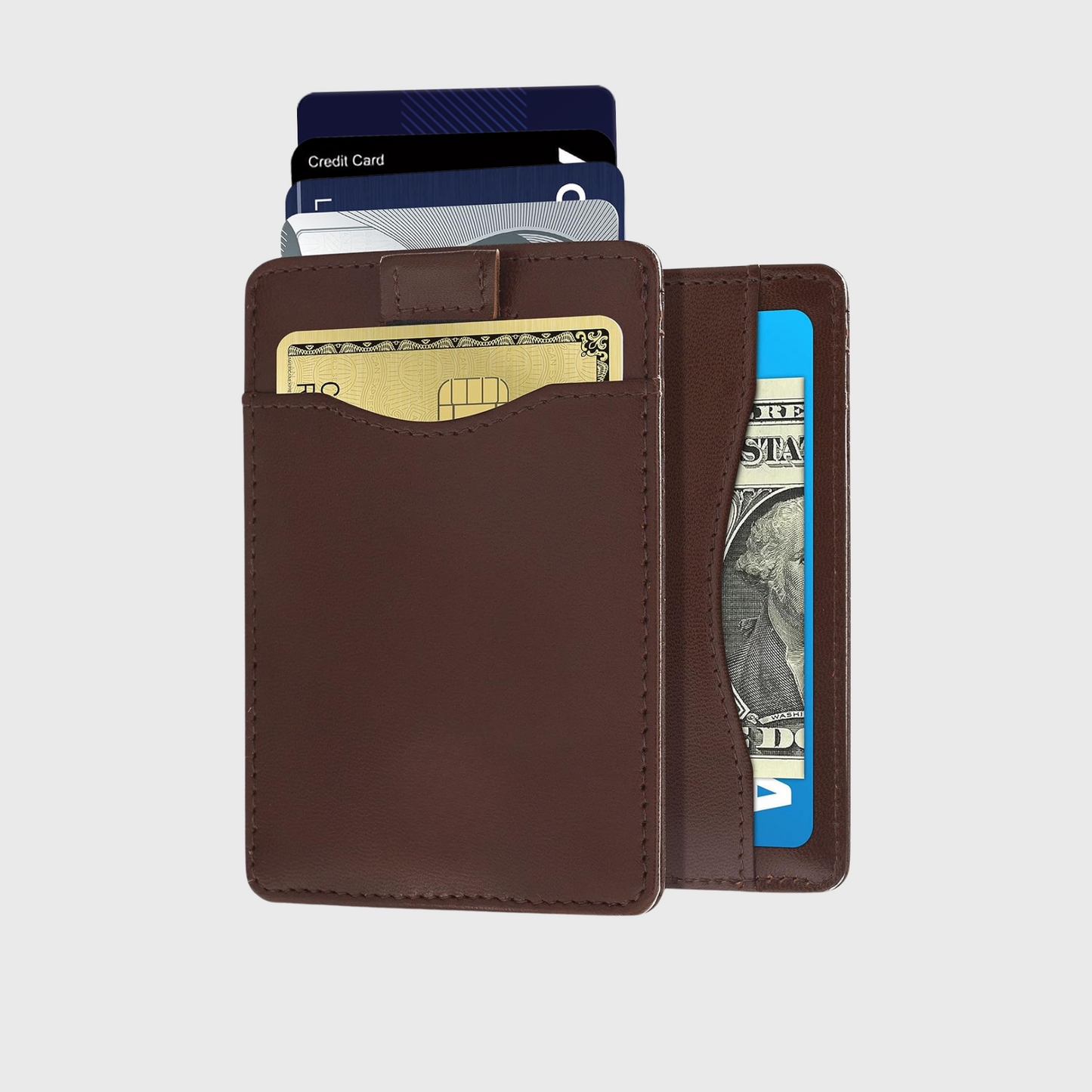 Genuine Leather Minimalist Card Holder -Slim & Stylish