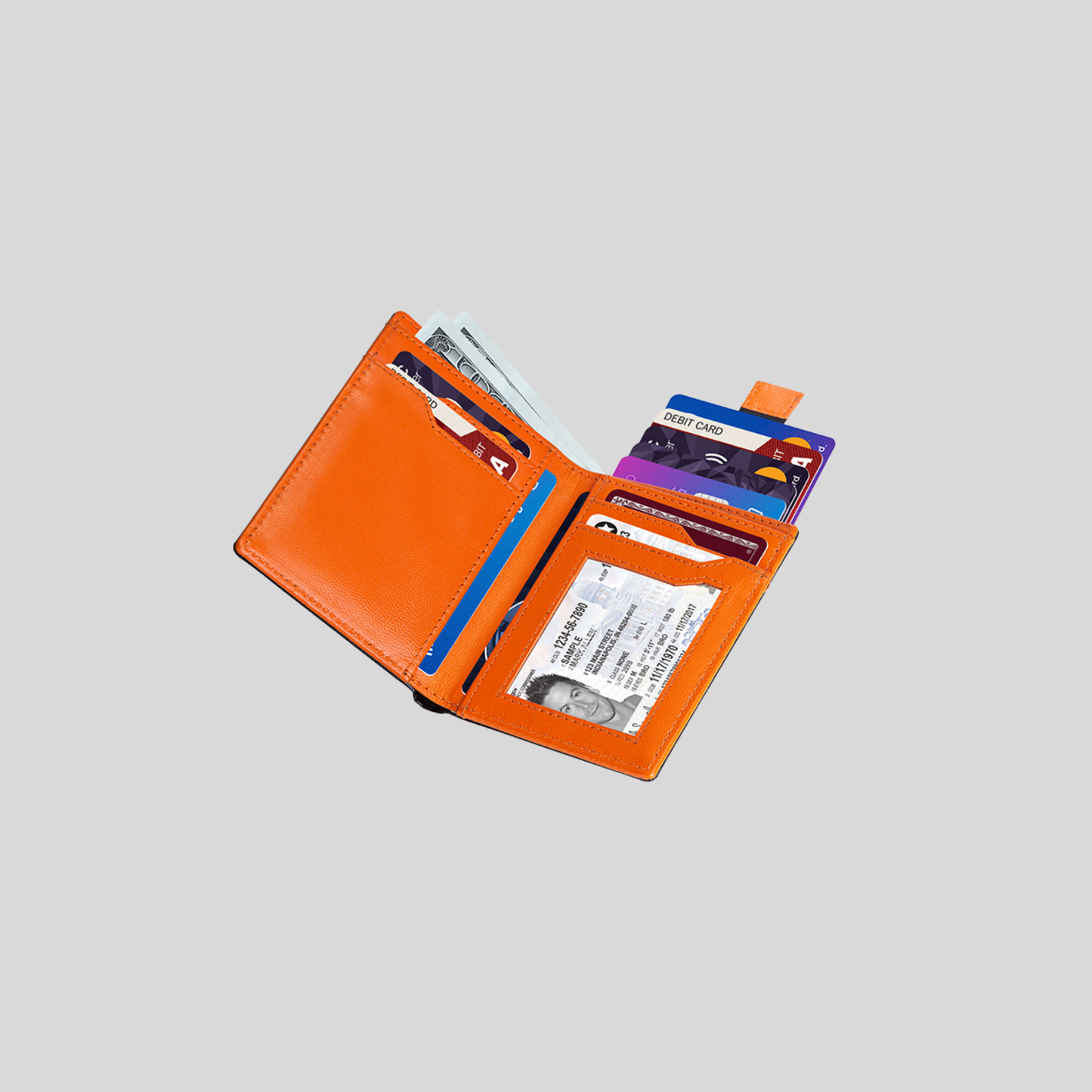 Genuine Leather Bifold Wallet –Slim & Minimalist