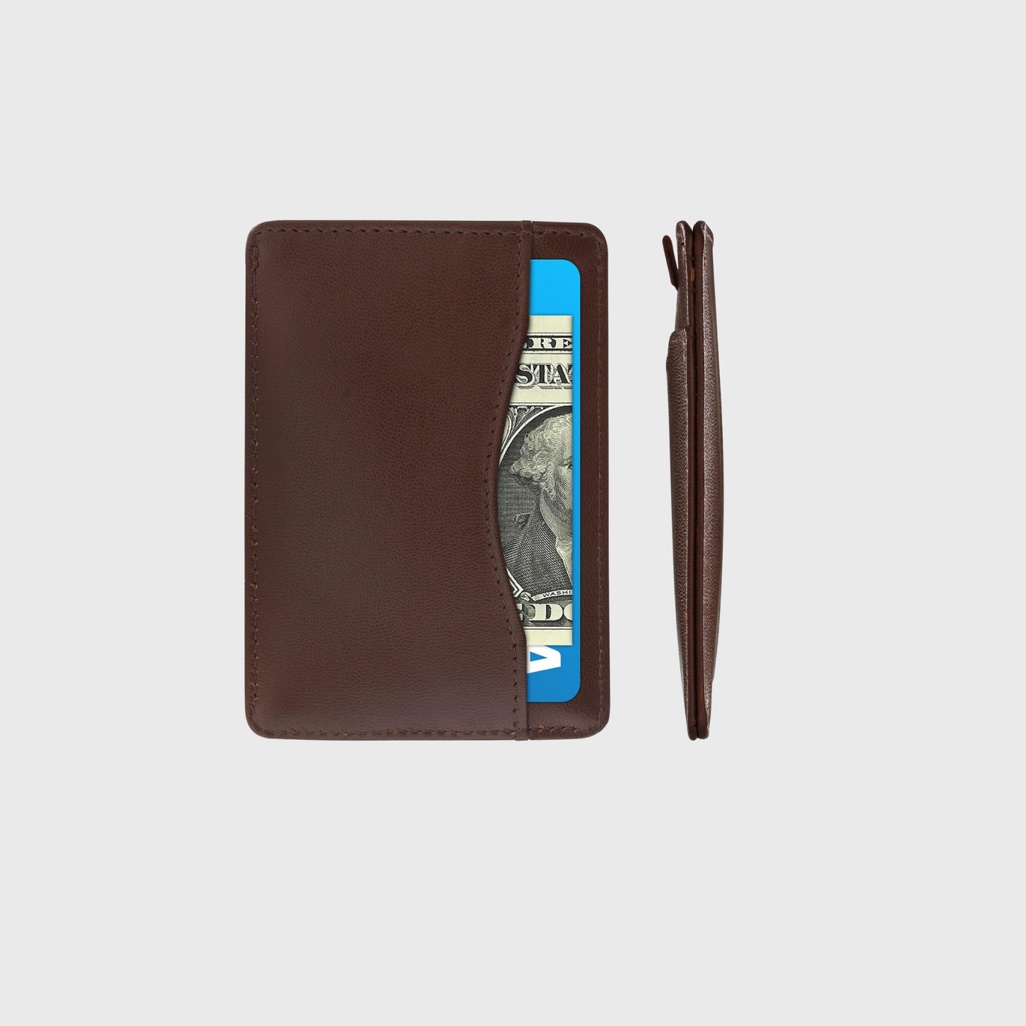 Genuine Leather Minimalist Card Holder -Slim & Stylish